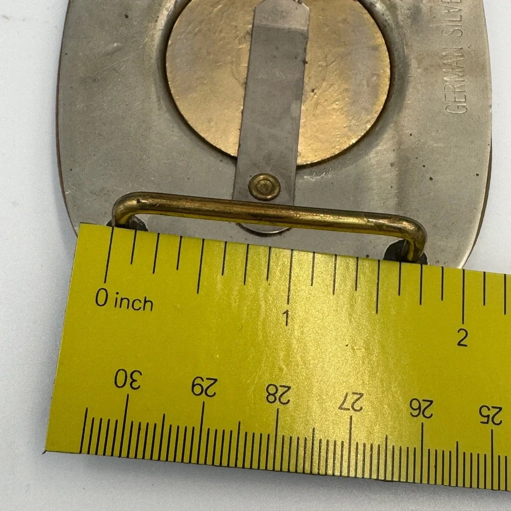 Vintage‎ German Silver Masonic 32nd Degree Scottish Rite Western Belt Buckle